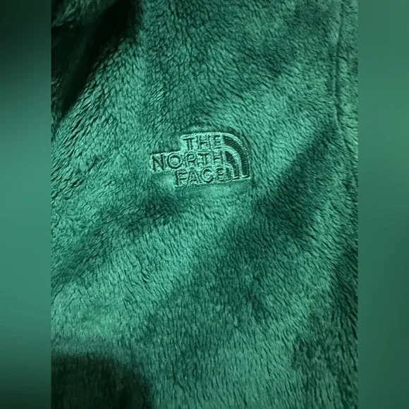 THE NORTH FACE OSITO FULL ZIP JACKET Emerald Green Jewel Tone Womens S Fuzzy EUC - Picture 4 of 7